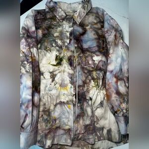 Custom Ice Dyed Cinch Waist Utility Jacket